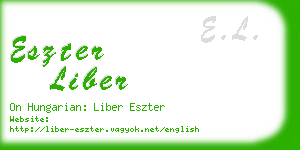 eszter liber business card